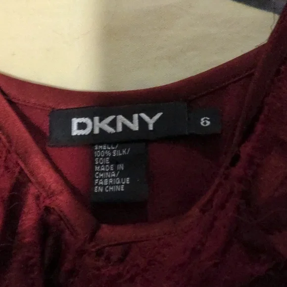 DKNY raw silk red gown - Picture 8 of 11